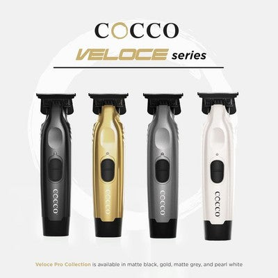 COCCO Veloce Pro Trimmer GOLD, Digital Gap Ambassador DLC Blade Edger, High-Torque Brushless BLDC Motor, Cordless, All-Metal Design, Lithium-Ion Battery, Charging Base Included, Gold