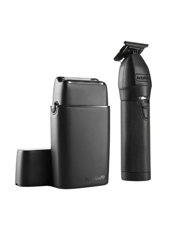 BaBylissPRO LimitedFX Matte Black Trimmer and Double-Foil Shaver SET (2 In 1) Combo