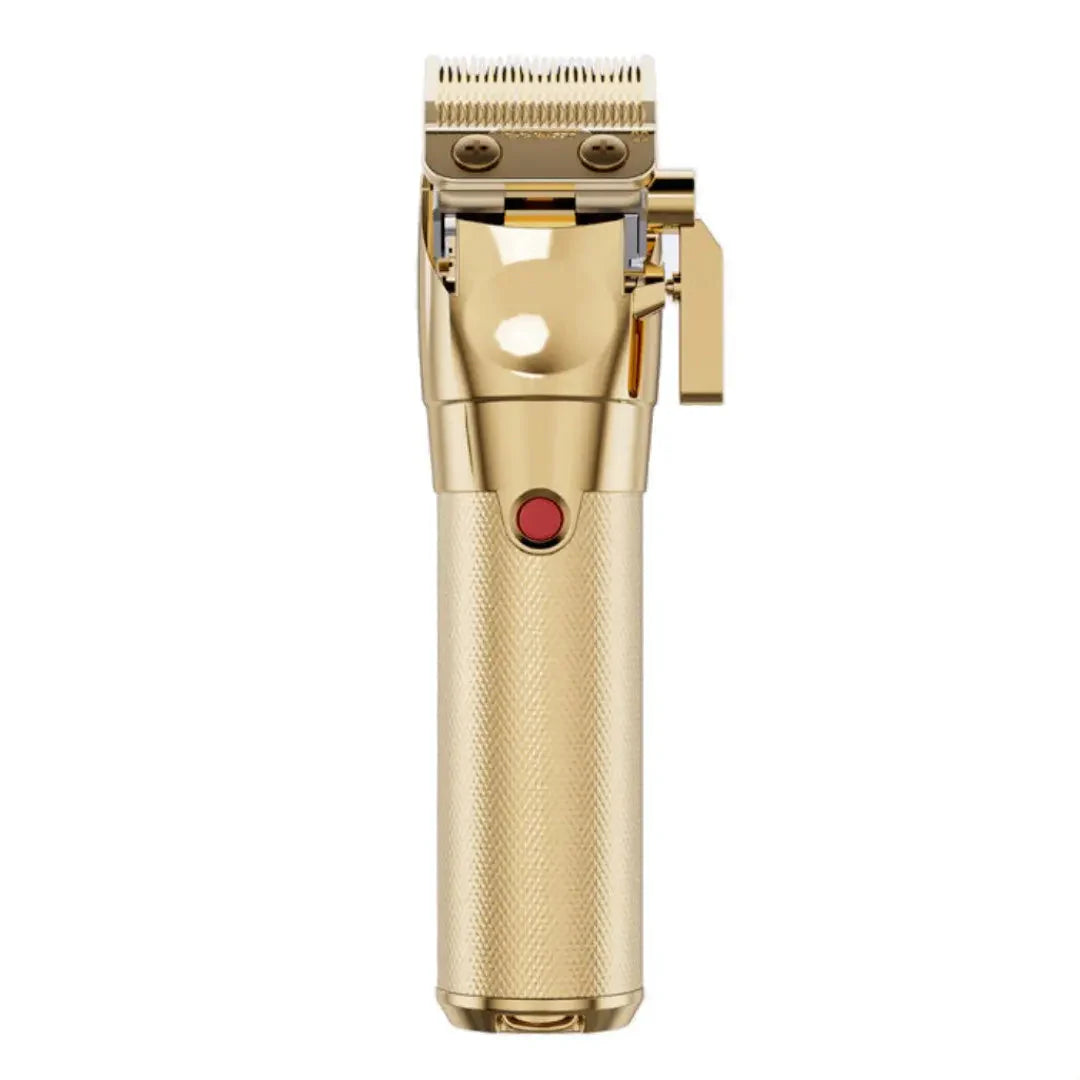 BaByLissPRO FXONE Gold Metal Clipper with Interchangeable Lithium Battery, Dual Ball Bearings, and Gold Ultra-Thin MIM Blade for Precision Grooming