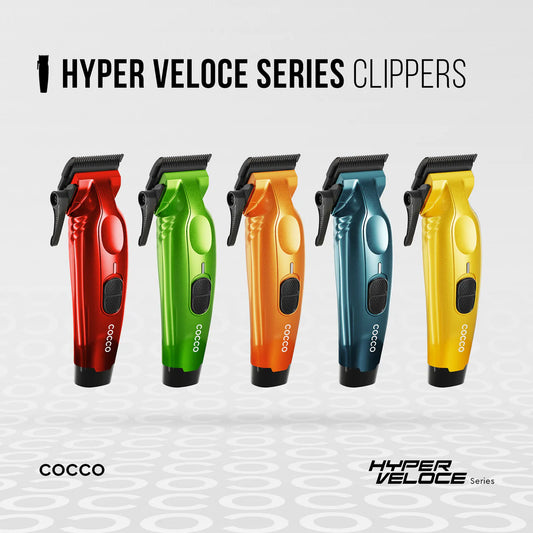 COCCO Hyper Veloce Pro Clipper with Digital Gap Graphene Blade Edger High-Torque Brushless BLDC Motor Cordless All-Metal Design Lithium-Ion Battery Charging Base Included