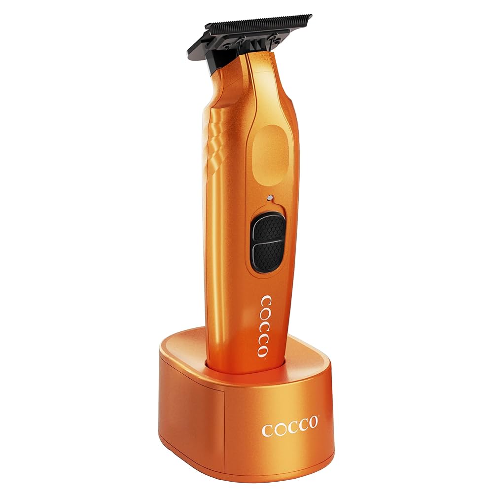 Cocco Hyper Veloce Pro Trimmer with Digital Gap Graphene Blade Edger High-Torque Brushless BLDC Motor Cordless All-Metal Design Lithium-Ion Battery Charging Base Included