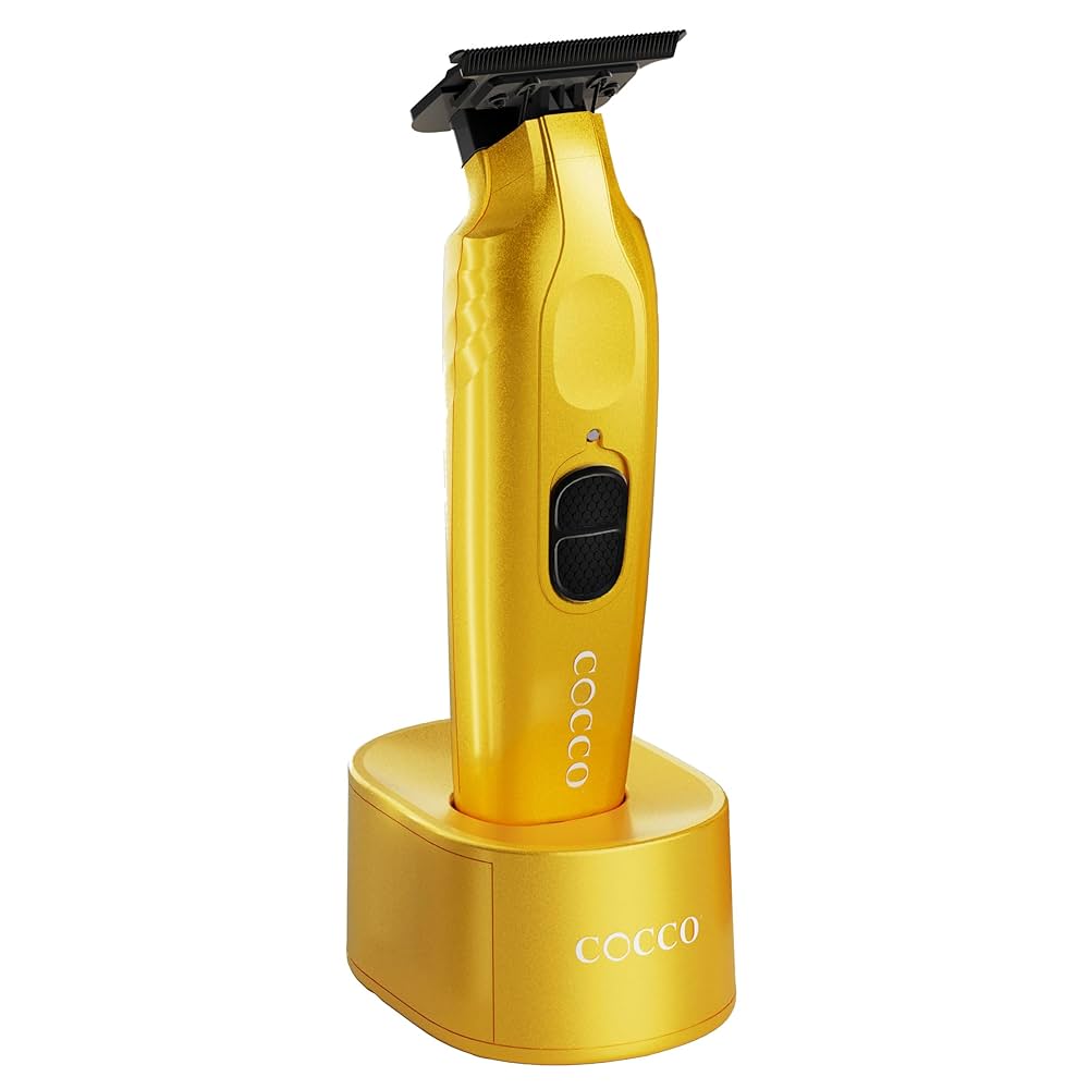 Cocco Hyper Veloce Pro Trimmer with Digital Gap Graphene Blade Edger High-Torque Brushless BLDC Motor Cordless All-Metal Design Lithium-Ion Battery Charging Base Included