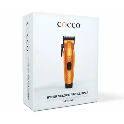 COCCO Hyper Veloce Pro Clipper with Digital Gap Graphene Blade Edger High-Torque Brushless BLDC Motor Cordless All-Metal Design Lithium-Ion Battery Charging Base Included