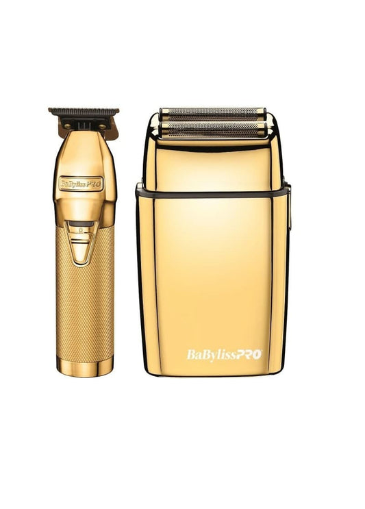 BaBylissPRO® LimitedFX Gold Trimmer And Double-Foil Shaver Gift Set