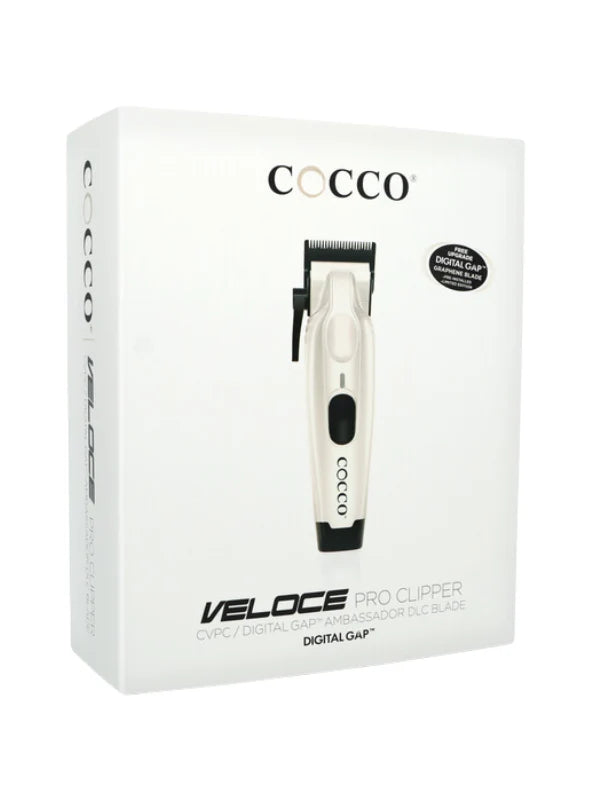 COCCO Hyper Veloce Pro Clipper with Digital Gap Graphene Blade Edger High-Torque Brushless BLDC Motor Cordless All-Metal Design Lithium-Ion Battery Charging Base Included