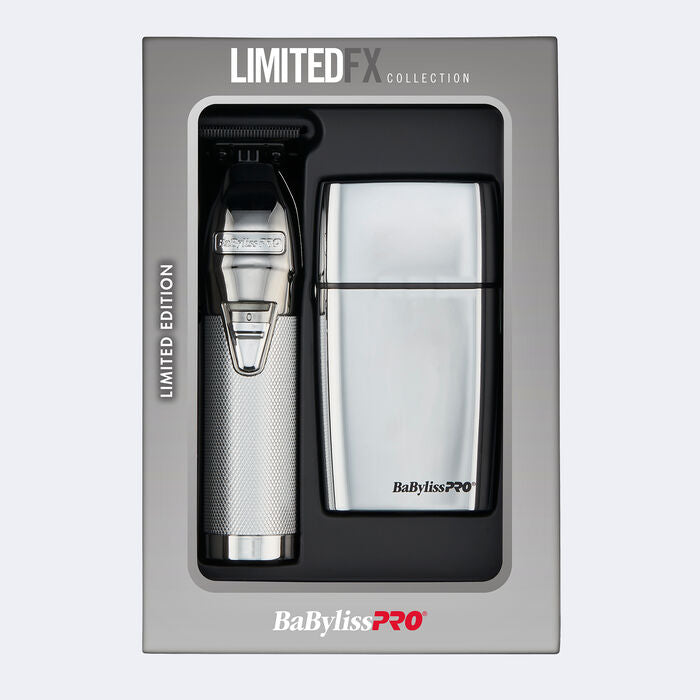 BaBylissPRO LimitedFX Silver Trimmer And Double-Foil Shaver