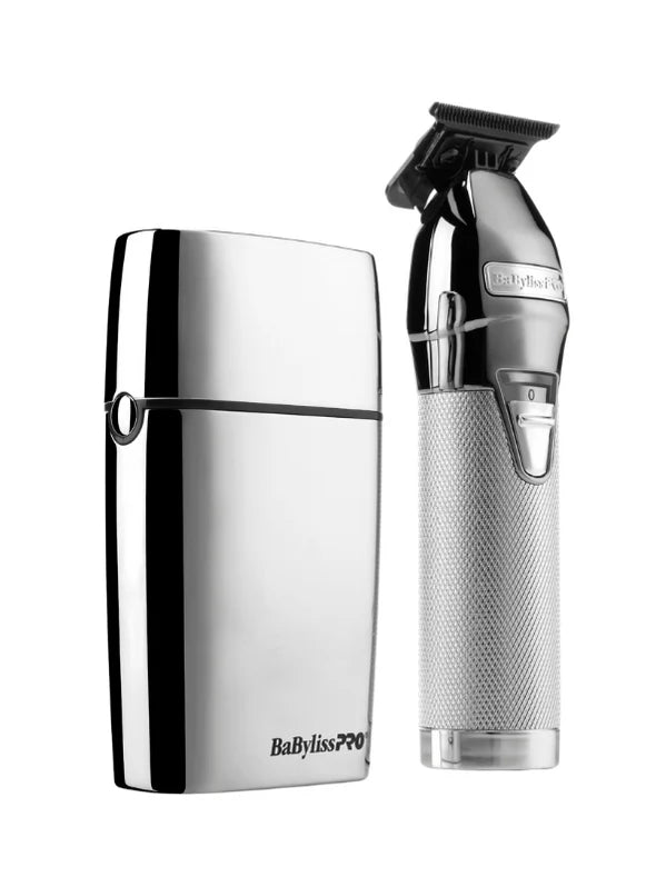 BaBylissPRO LimitedFX Silver Trimmer And Double-Foil Shaver