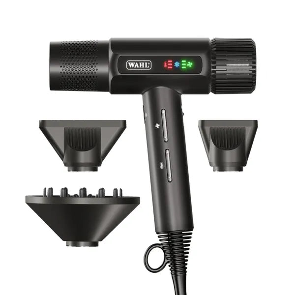 Wahl Professional Vanquish Hair Dryer with LED Screen, 4 Heat & 3 Speed Settings, Auto-Clean Function, Lightweight Design, 1600W