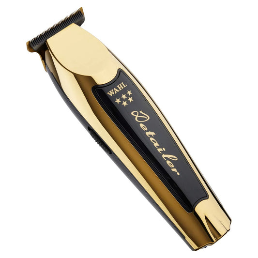 Wahl Professional Cordless Detailer Li Trimmer T Wide Blade Lithium-Ion Battery 100 Min Runtime for Hair & Beard with Charging Stand Gold Finish