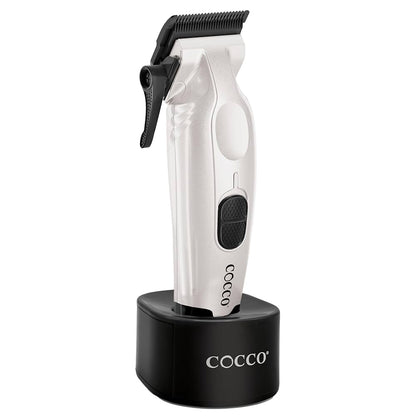 COCCO Hyper Veloce Pro Clipper with Digital Gap Graphene Blade Edger High-Torque Brushless BLDC Motor Cordless All-Metal Design Lithium-Ion Battery Charging Base Included