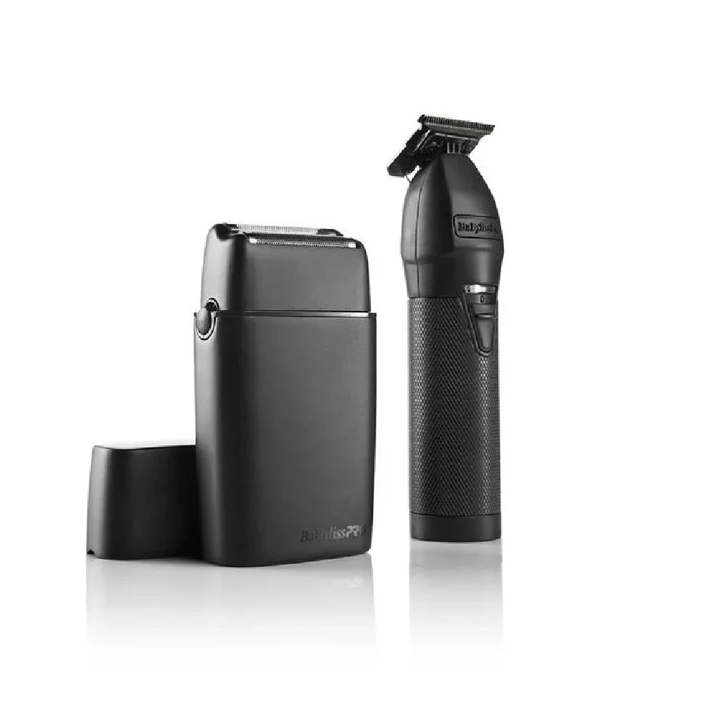 BaBylissPRO LimitedFX Matte Black Trimmer, Double-Foil Shaver, and Clipper (Combo)