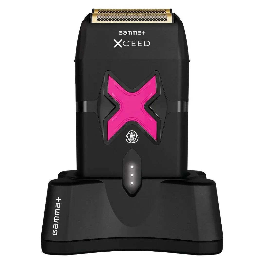 GAMMA+ XCeed Professional Foil Shaver with IN2 Vector Motor & Ultra-Thin Double Gold Titanium Foils USB-C Rechargeable for Closer Faster Smoother Shave