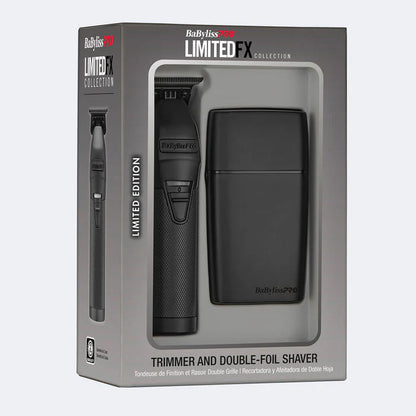 BaBylissPRO LimitedFX Matte Black Trimmer and Double-Foil Shaver SET (2 In 1) Combo