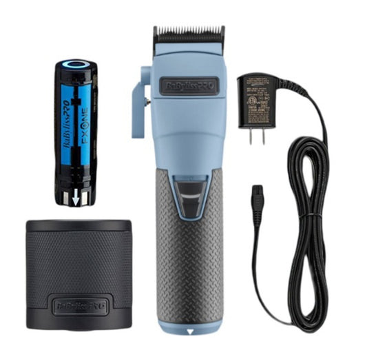 BaBylissPRO FXONE Matte Blue Cordless Clipper (Limited Edition) BATTERY INCLUDED + Charging Stand