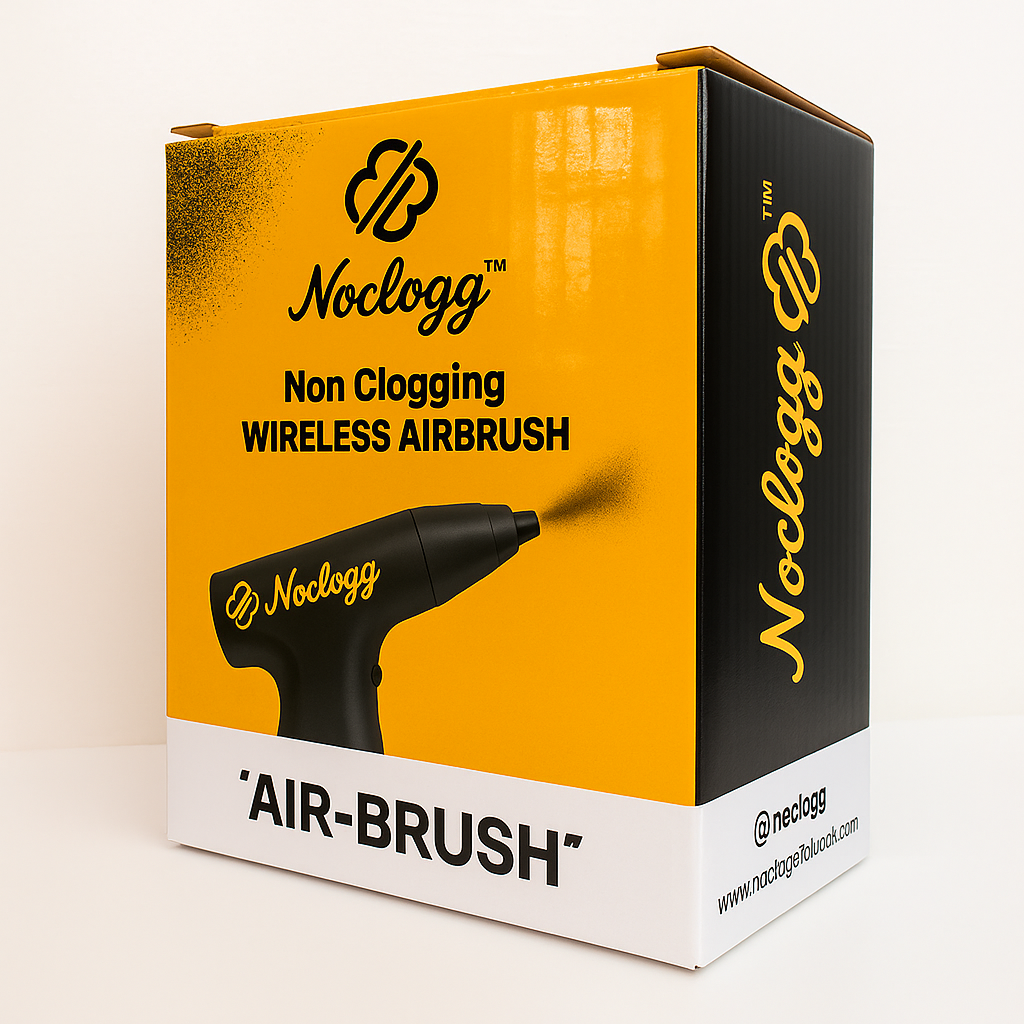 NoClogg™ Wireless Airbrush — The World’s First Non-Clogging Spray System (1500mAh, 6 Nozzles)