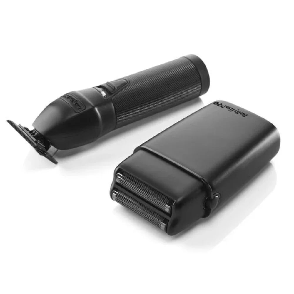 BaBylissPRO LimitedFX Matte Black Trimmer, Double-Foil Shaver, and Clipper (Combo)
