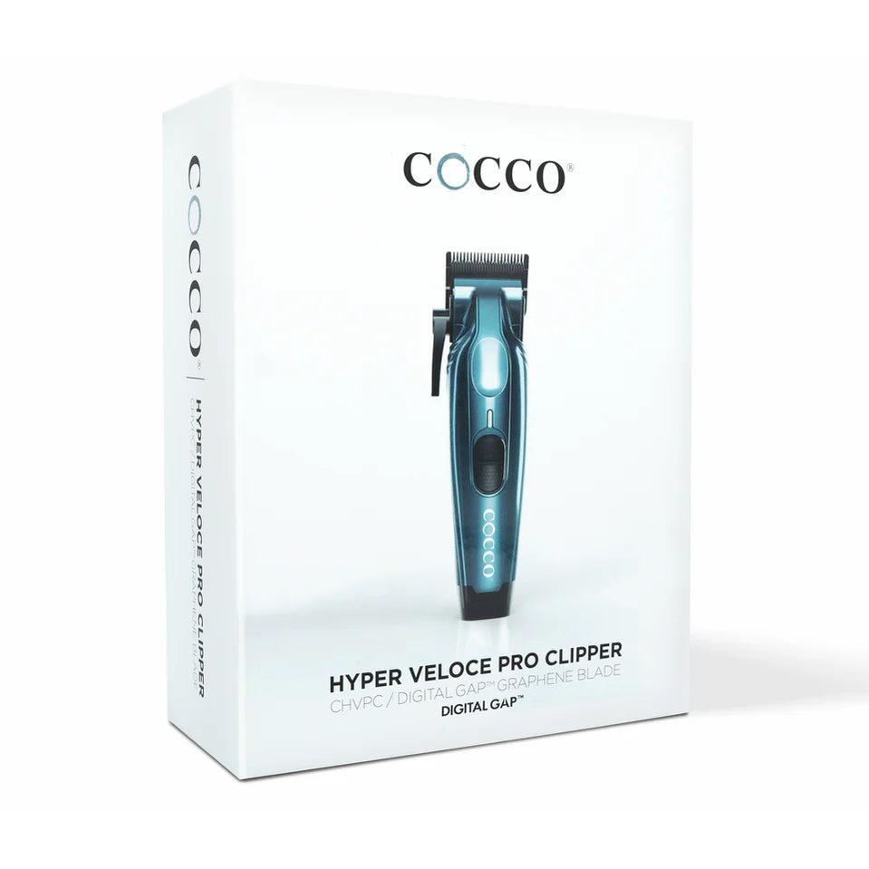COCCO Hyper Veloce Pro Clipper with Digital Gap Graphene Blade Edger High-Torque Brushless BLDC Motor Cordless All-Metal Design Lithium-Ion Battery Charging Base Included