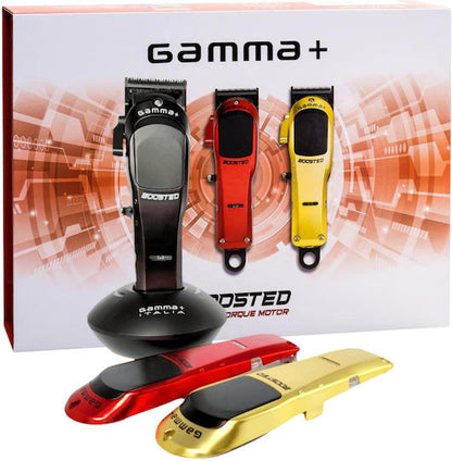 Gamma+ Boosted Super-Torque Modular Cordless Clipper (Red, Gold, and Black) 7200 RPM
