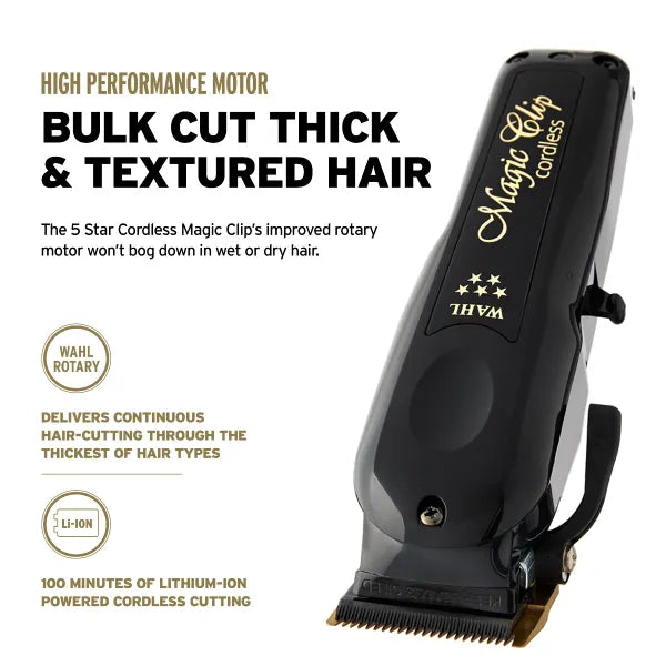 Wahl Professional Cordless Barber Combo - 5 Star Series - Magic Clip + Detailer Li (2 In 1) Prepack