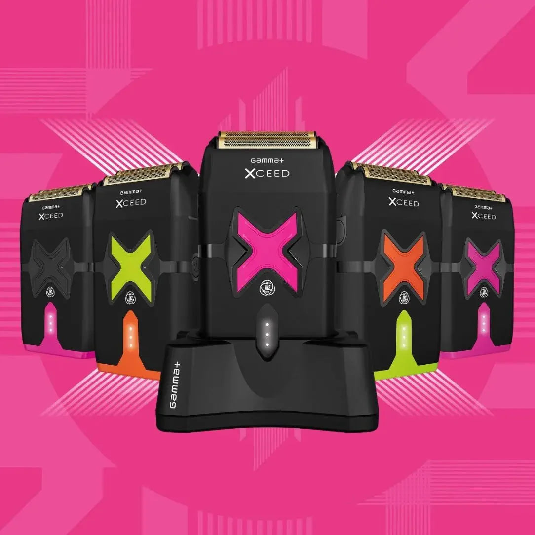 GAMMA+ XCeed Professional Foil Shaver with IN2 Vector Motor & Ultra-Thin Double Gold Titanium Foils USB-C Rechargeable for Closer Faster Smoother Shave