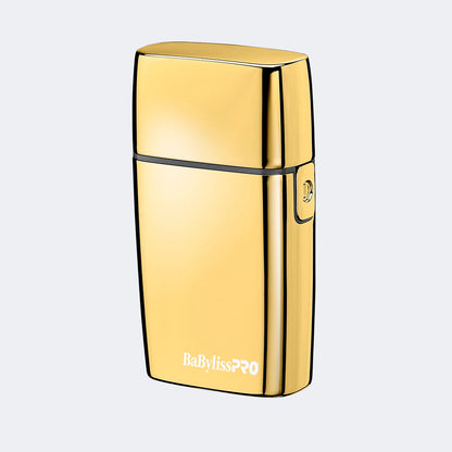 BaBylissPRO Foil FX02 Gold Metal Double Foil Cordless Shaver (FXFS2G) for Precision Hair Removal