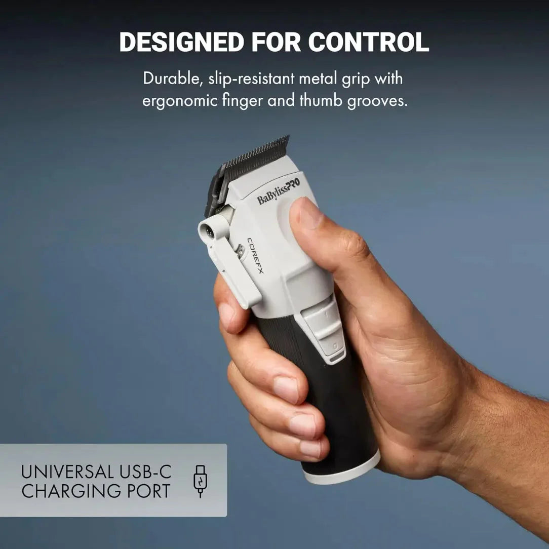 BaBylissPRO COREFX Clipper – 6,800 RPM, USB-C, 2-Hour Runtime, Cordless