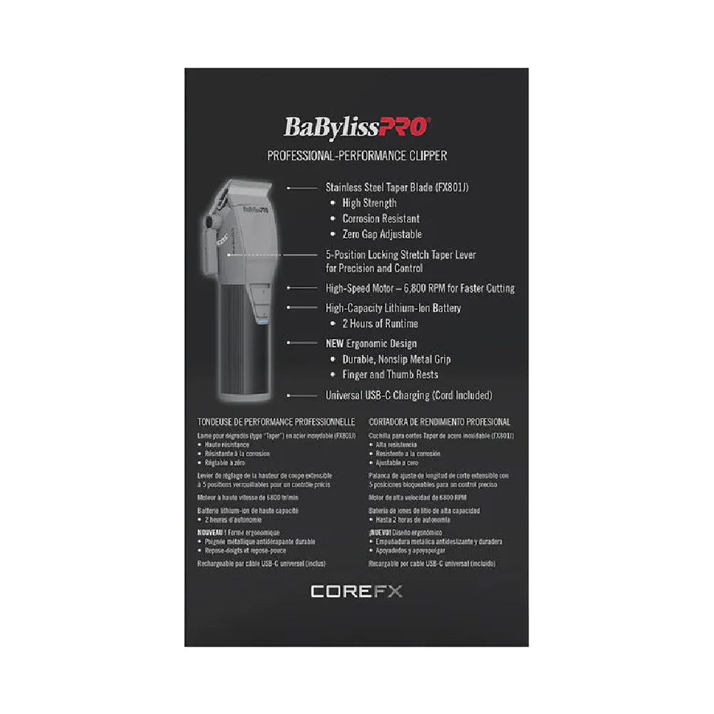 BaByLissPRO COREFX CLIPPER, TRIMMER & DOUBLE FOIL SHAVER (COMBO) 3 In 1 Limited Edition