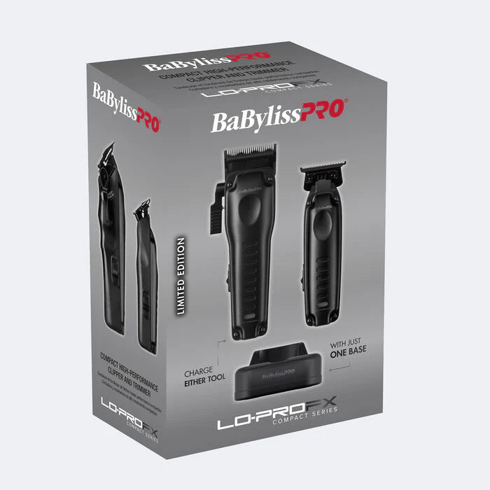BaBylissPRO LO-PROFX High Performance Compact Clipper & Trimmer Set (FX8272PKMB)