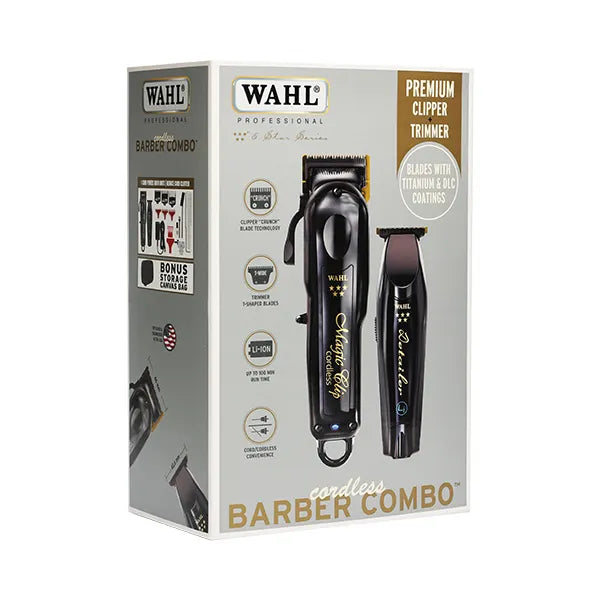 Wahl Professional Cordless Barber Combo - 5 Star Series - Magic Clip + Detailer Li (2 In 1) Prepack
