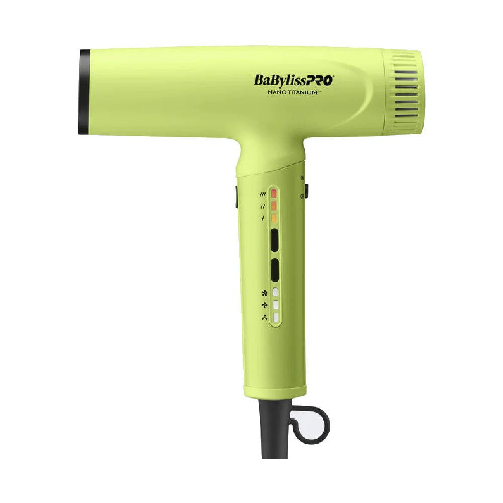 BaBylissPRO Nano Titanium Light Ionic High Speed Hair Dryer - Neon Yellow (BNTC9200NY)