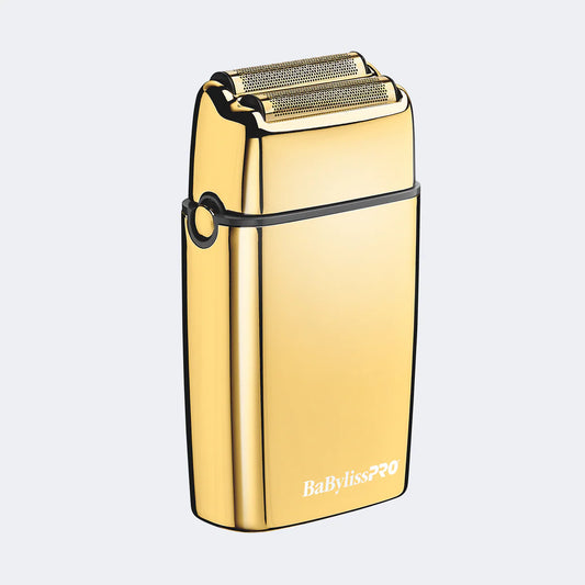 BaBylissPRO Foil FX02 Gold Metal Double Foil Cordless Shaver (FXFS2G) for Precision Hair Removal