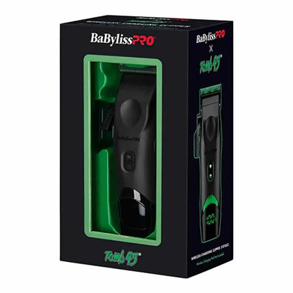 BabylissPRO x Tomb45 Wireless-Charging Clipper with Black Titanium MIM Fade Blade, 5-Position Taper Lever, Dual Batteries, Dual-Speed Motor, Ergonomic Grip, 6 Precision Combs, 2-Year Warranty