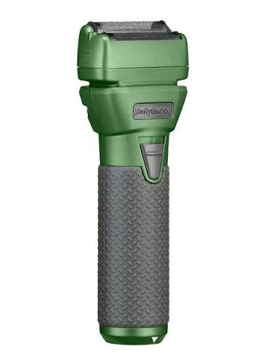 BabylissPRO FXONE Limited Edition Matte Green All-Metal Foil Shaver with FXBB24 (BATTERY INCLUDED) Hypoallergenic Black Titanium Foils & and Black Dual Counter-Cutting Blades