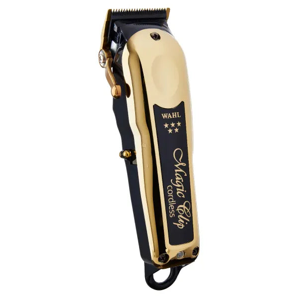 Wahl Professional MAGIC CLIP 5-Star Gold Cordless Hair Clipper with Stagger-Tooth Blade & Smart LED Display for Long Battery Life & Premium Accessories