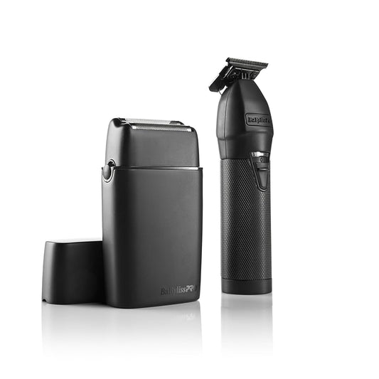 BaBylissPRO LimitedFX Matte Black Trimmer and Double-Foil Shaver SET (2 In 1) Combo