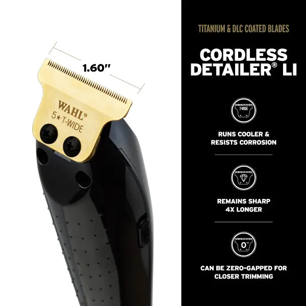Wahl Professional Cordless Barber Combo - 5 Star Series - Magic Clip + Detailer Li (2 In 1) Prepack