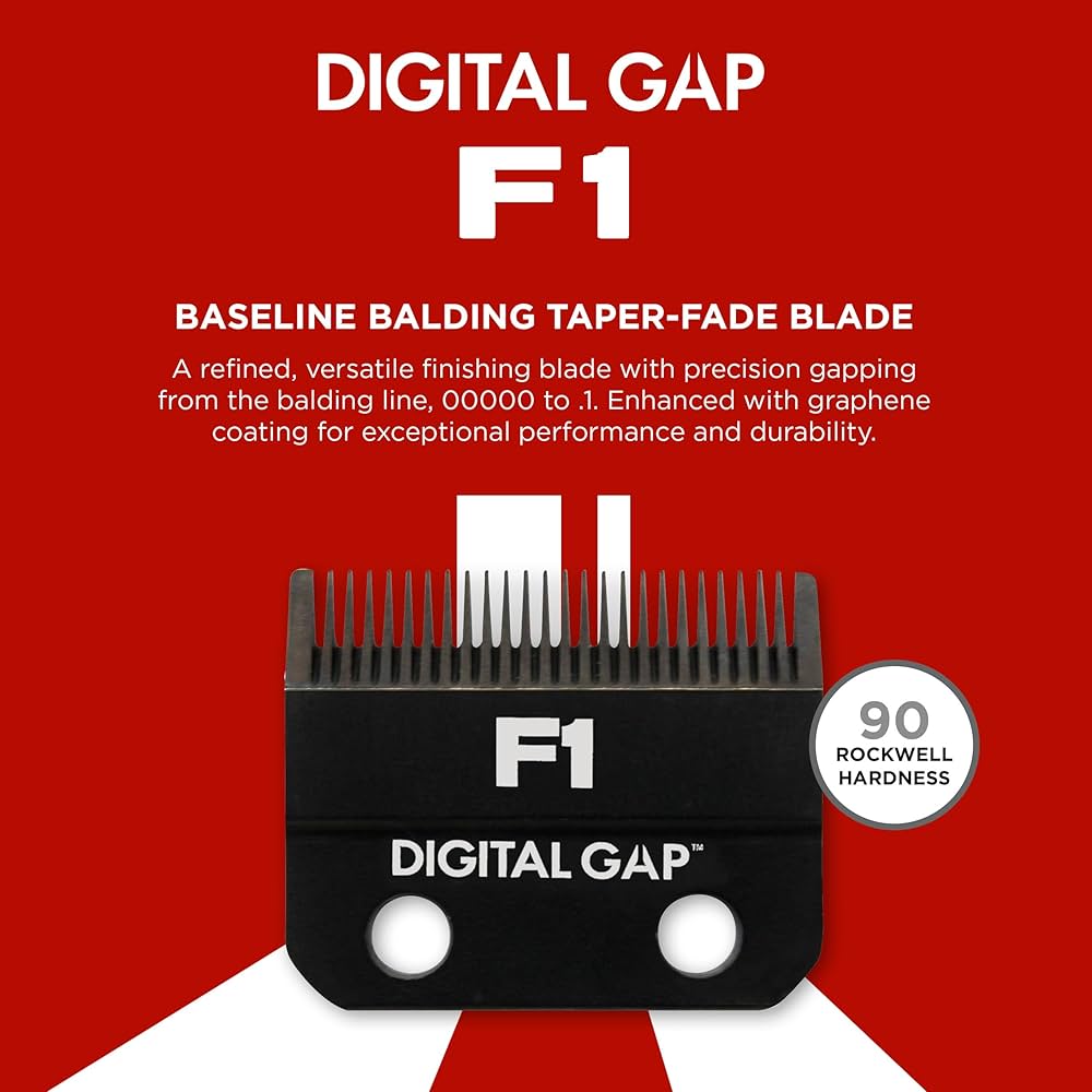 COCCO F1 Digital Gap Graphene Taper Fade Clipper Blade ADGF1-G Replacement for Hyper Veloce Pro Veloce Pro & Pro BLDC Clippers