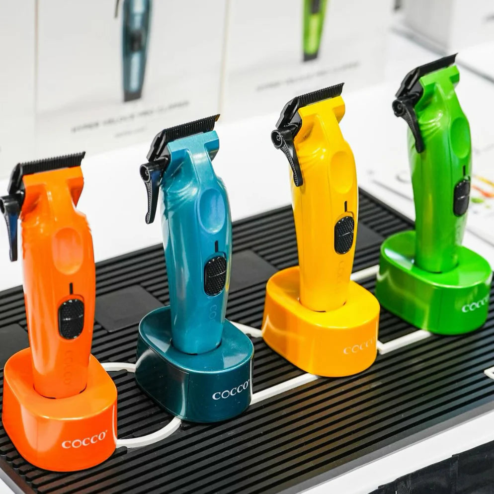 COCCO Hyper Veloce Pro Clipper with Digital Gap Graphene Blade Edger High-Torque Brushless BLDC Motor Cordless All-Metal Design Lithium-Ion Battery Charging Base Included