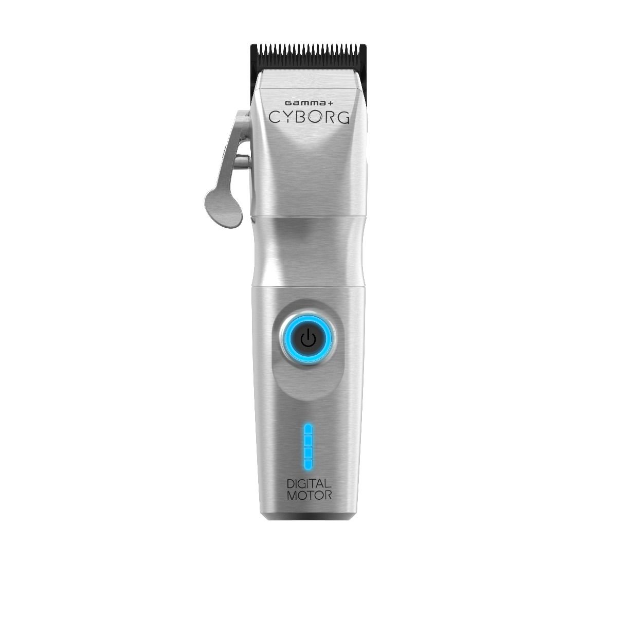 Gamma+ Cyborg Cordless Clipper w/ Digital Brushless Motor (GP604M) front of clipper
