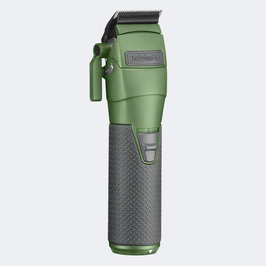 BaBylissPRO FXONE Limited Edition Matte Green All‑Metal Clipper + FXONE Battery, Charging Base & Cord