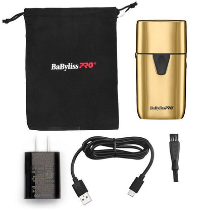 BaBylissPRO UVFOIL UV-Disinfecting Metal Single Foil Shaver – Gold (FXLFS1G)