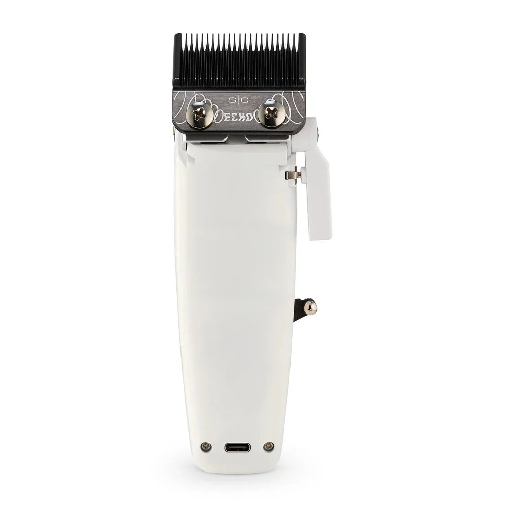 StyleCraft Limited Edition Saber II Cordless Digital Brushless Motor Clipper - White (SC619) Echo Blade
