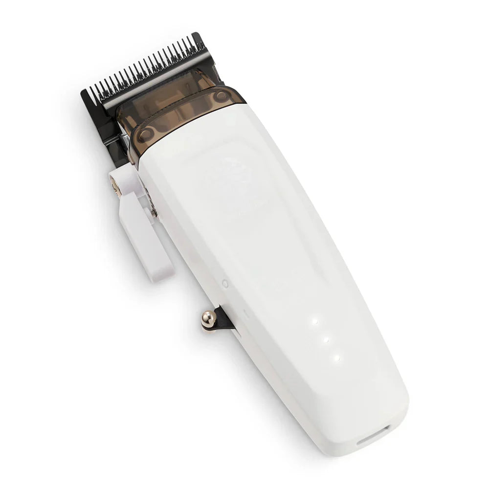 StyleCraft Limited Edition Saber II Cordless Digital Brushless Motor Clipper - White (SC619) FLAT WHITE BACKGROUND 