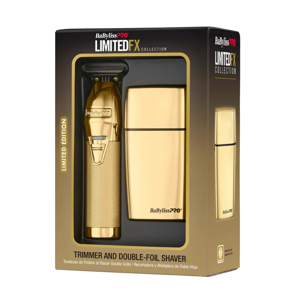 BabylissPRO LimitedFX gold trimmer and foil shaver retail box